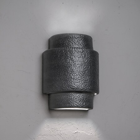 Luxury Lighting Hammerman 13.5in. High Ceramic Outdoor Wall Light, Antique Pewter Finish HM129 APew u/d-7